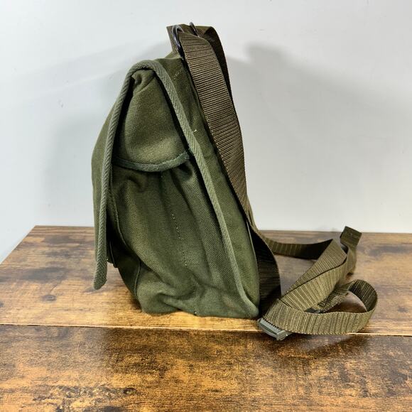 Military Map Case Canvas Bag Structured Back Pockets OD Green - Picture 6 of 12